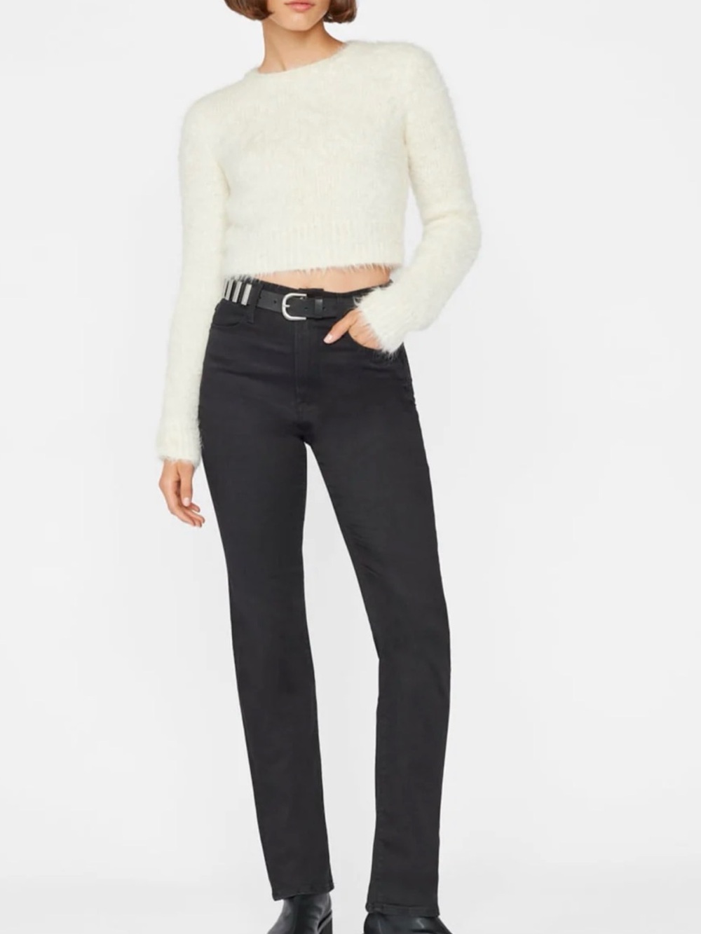 FRAME Le Super High Straight Leg Jeans